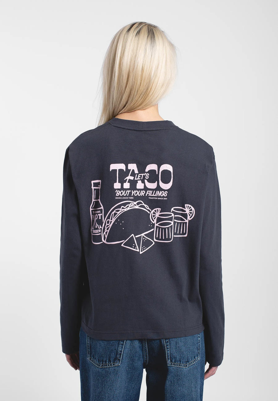 Dr Denim Kath Long Sleeve Asphalt Taco