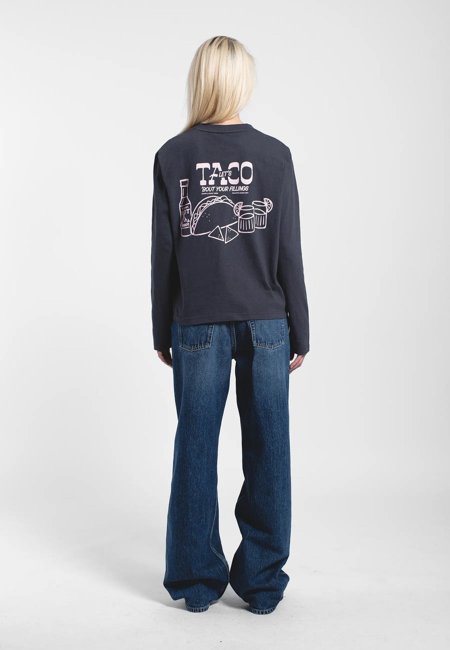Dr Denim Kath Long Sleeve Asphalt Taco