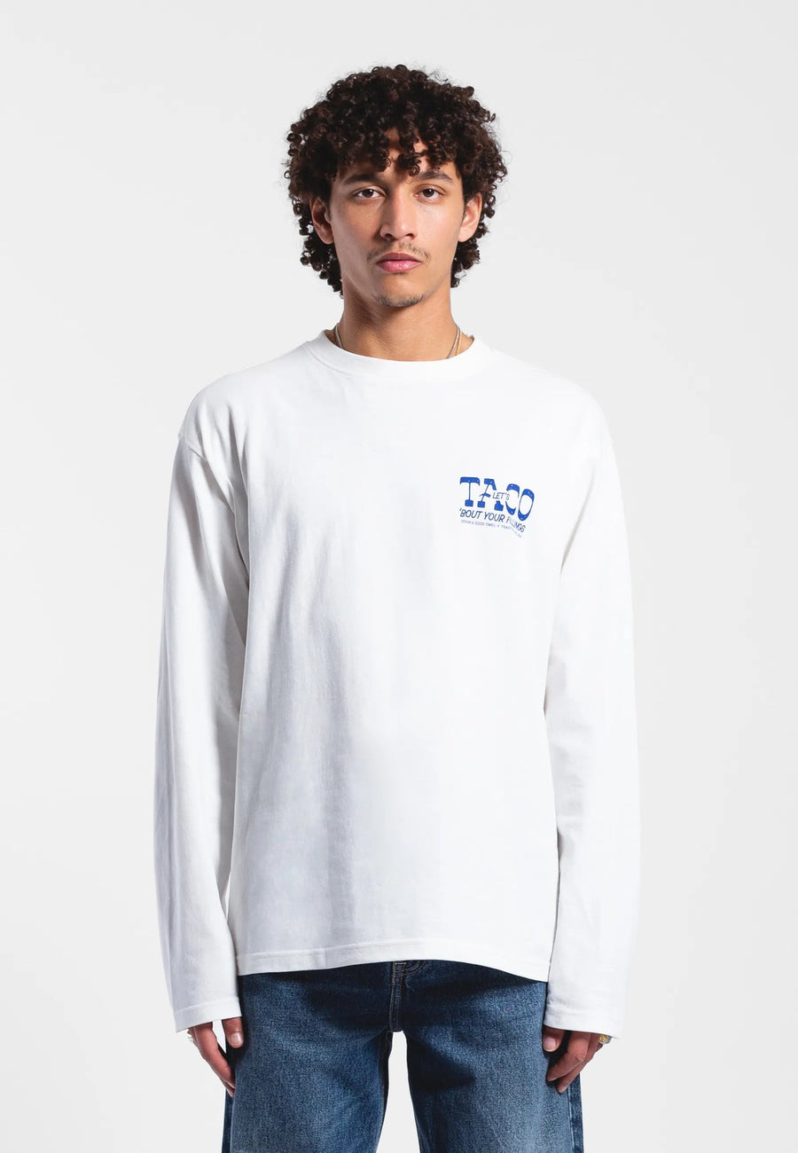 Dr Denim Caiden Long Sleeve Off White Taco