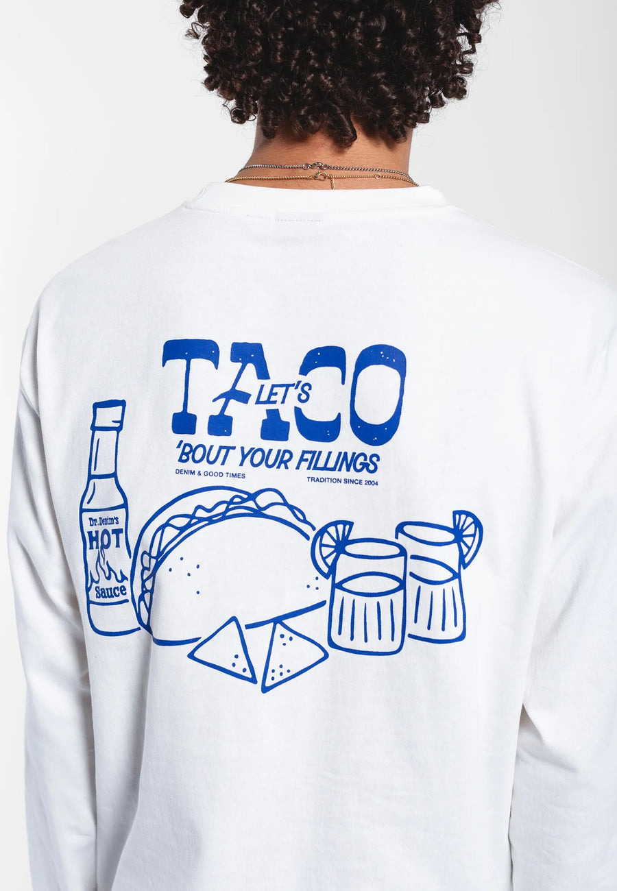 Dr Denim Caiden Long Sleeve Off White Taco