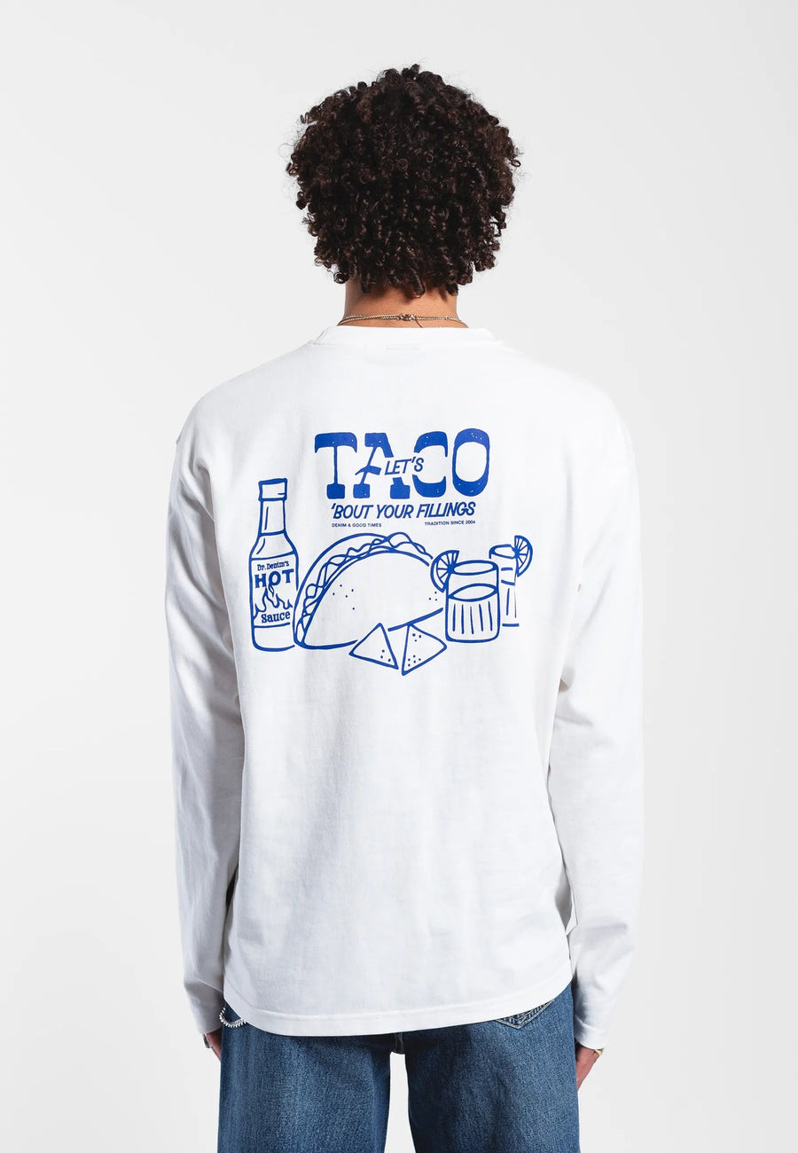 Dr Denim Caiden Long Sleeve Off White Taco