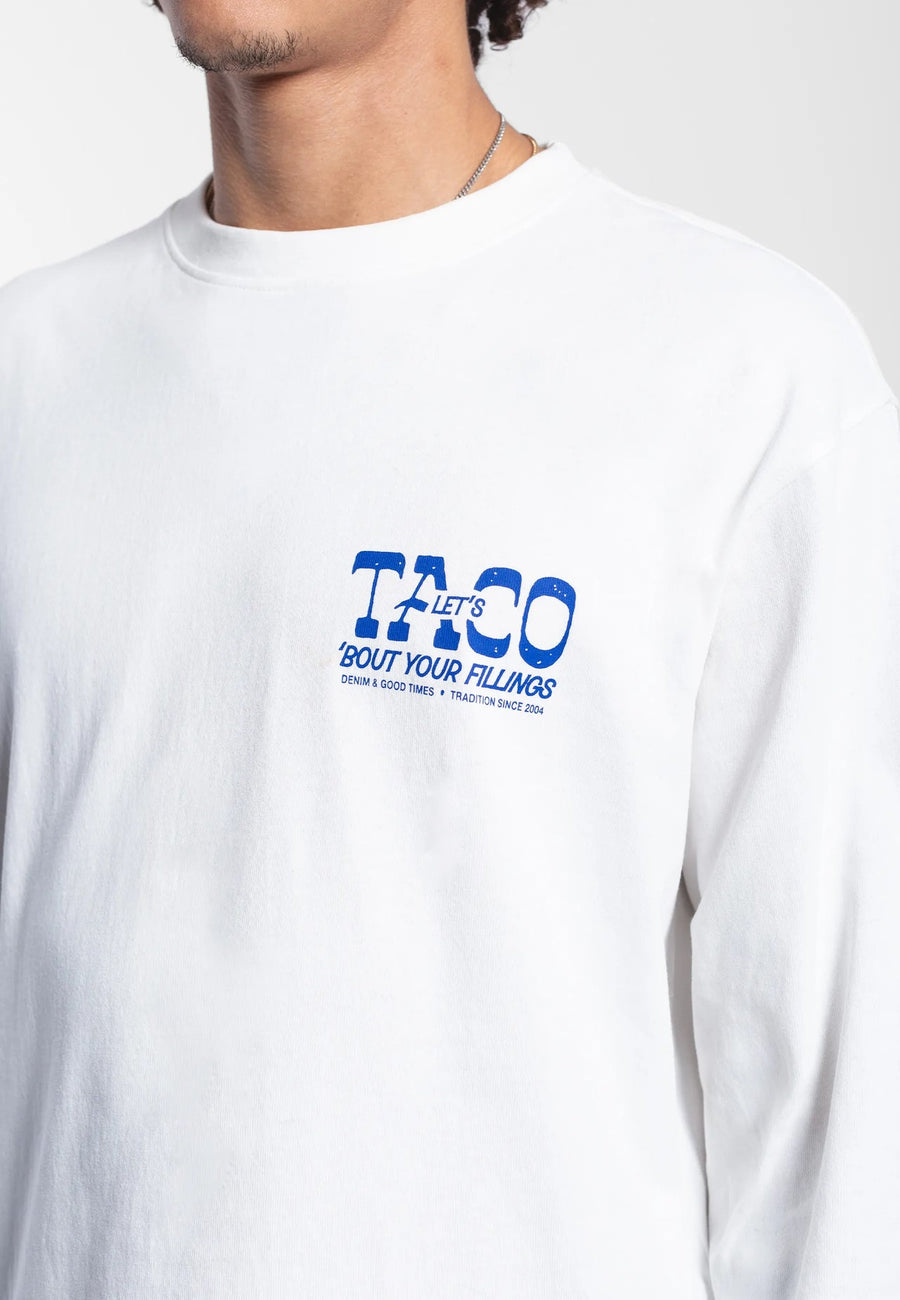 Dr Denim Caiden Long Sleeve Off White Taco