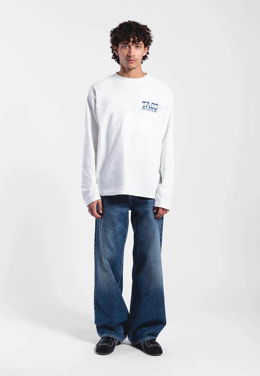 Dr Denim Caiden Long Sleeve Off White Taco