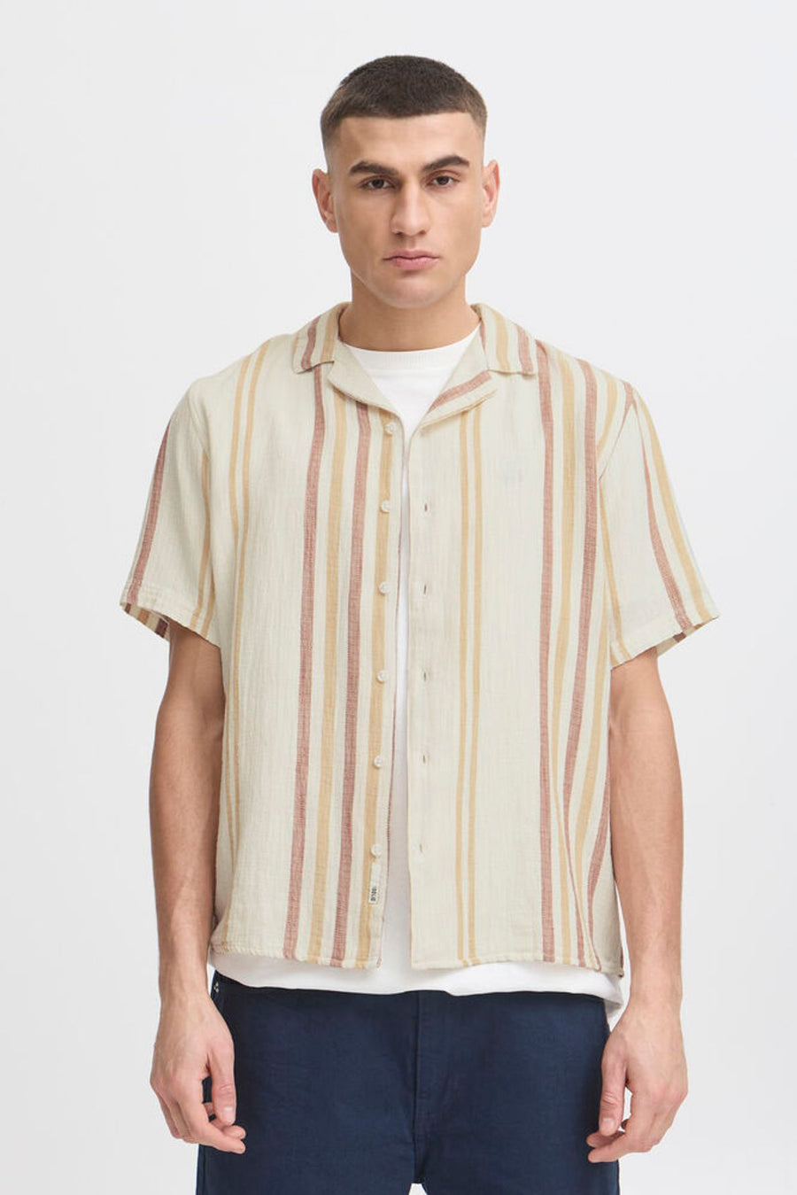Solid Isai Cotton Cheesecloth Shirt