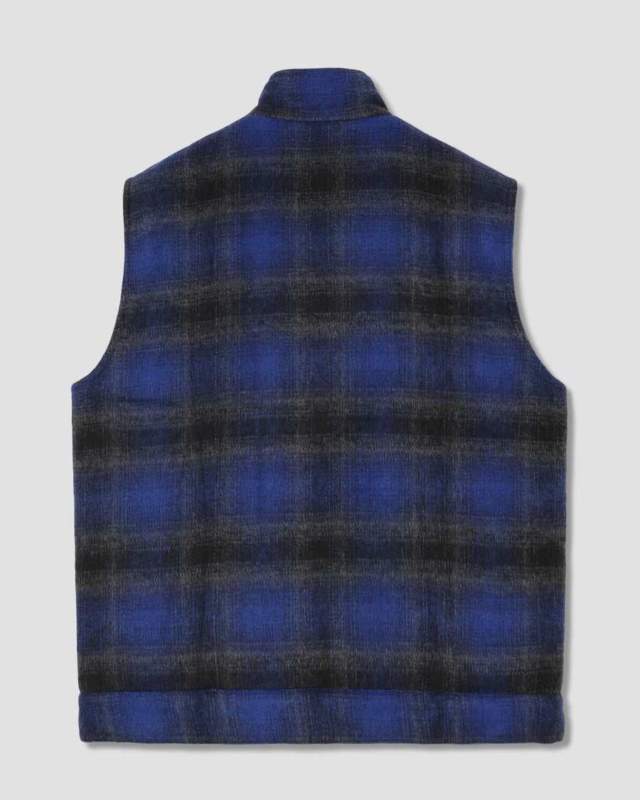 Stan Ray Plaid Vest Sleeveless Jacket Blue Check