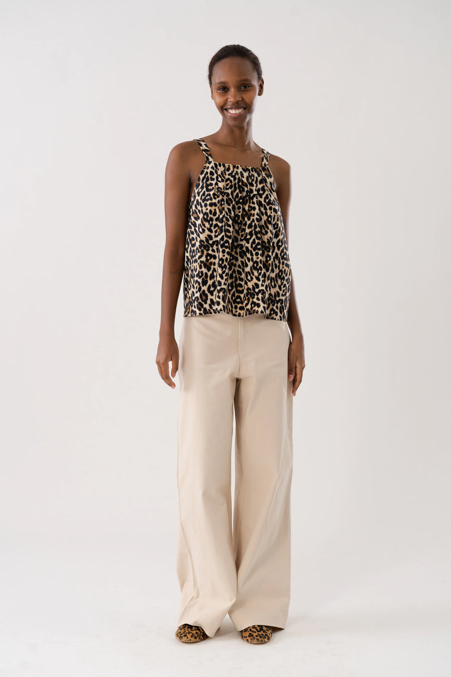 Lollys Laundry Lungi Top Blouse Leopard Print