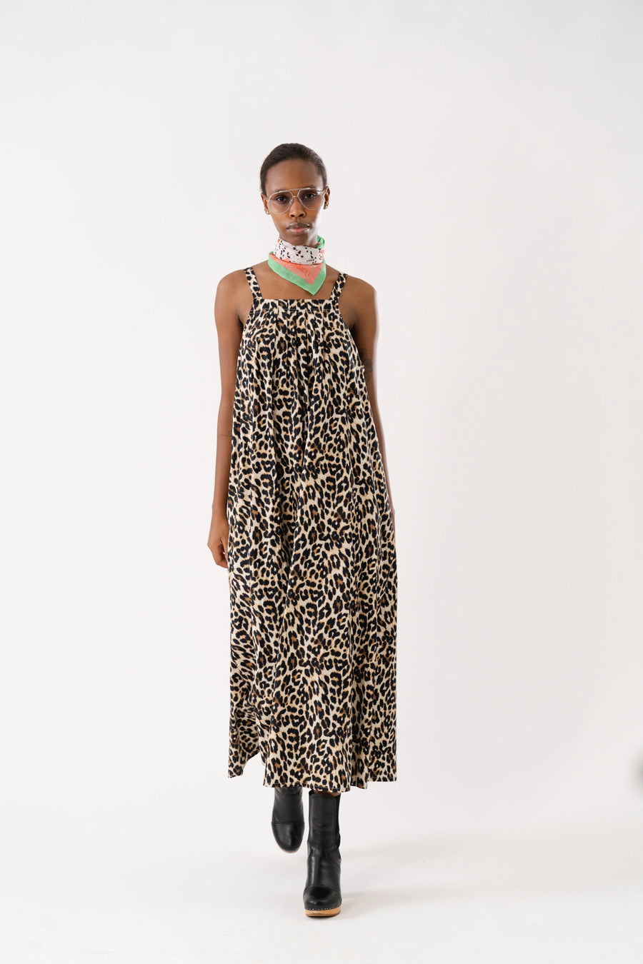 Lollys Laundry Lungo Maxi Dress Leopard Print