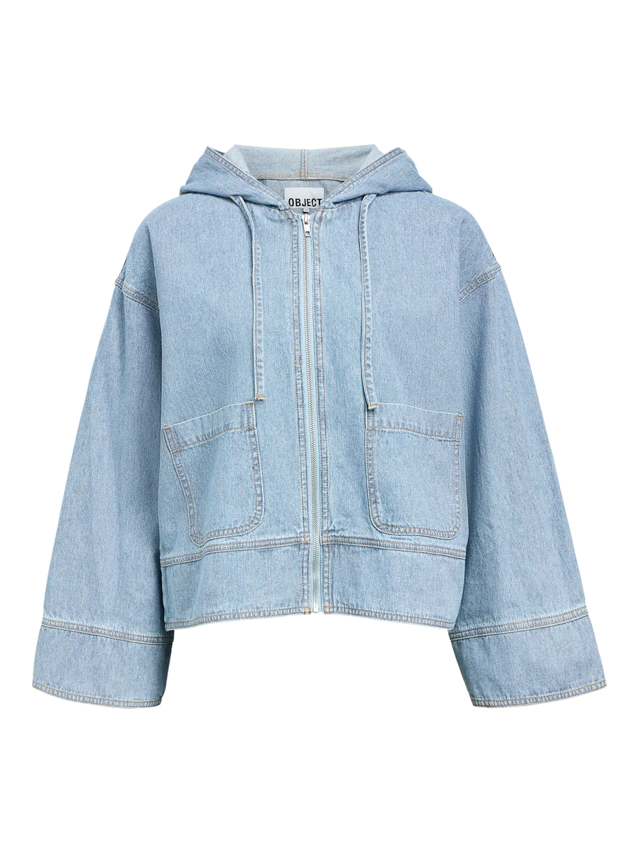 Object Raly Denim Hoody Style Jacket