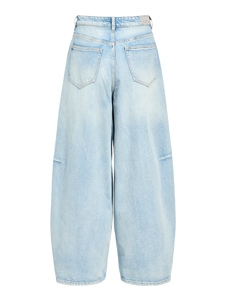 Object Moji Elsa Barrel Leg Jeans Light Wash