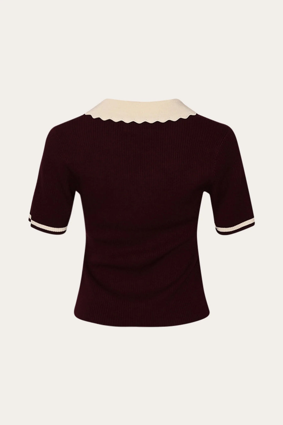 Noella Lilo Polo top Blouse Burgundy