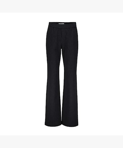 Red Button Collete Punta Pinstripe Trousers Black White