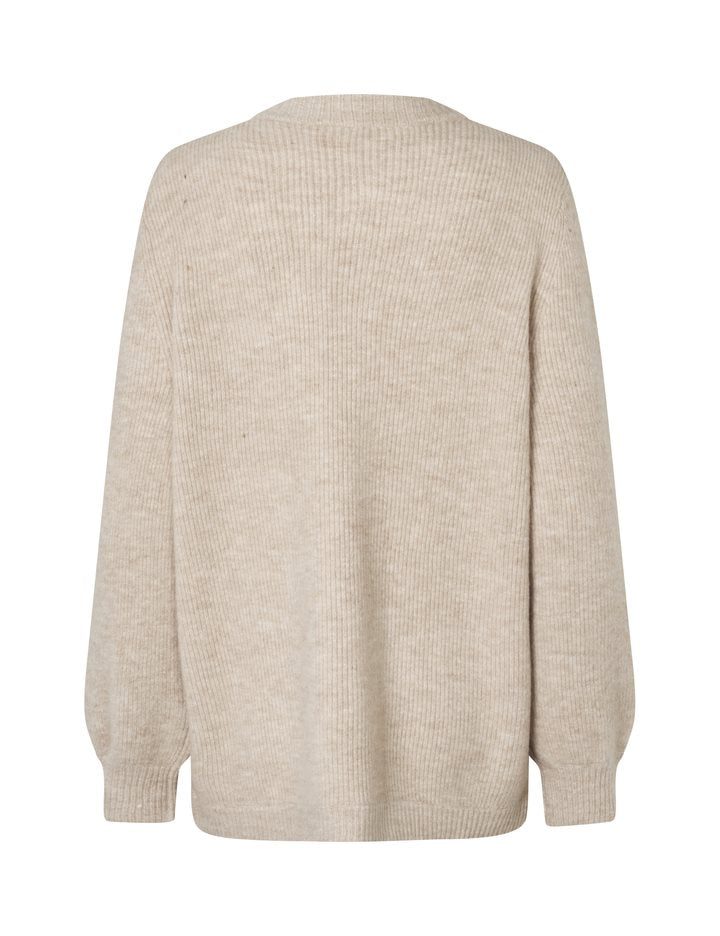 MbyM Miralinda Knit Cardigan Jacket Beige Melange