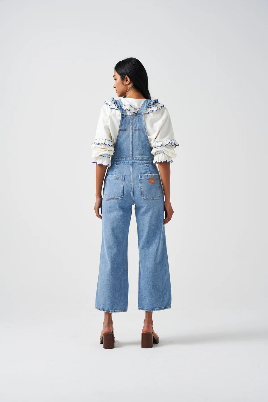 Seventy & Mochi Elodie Frill Dungarees Rodeo Vintage