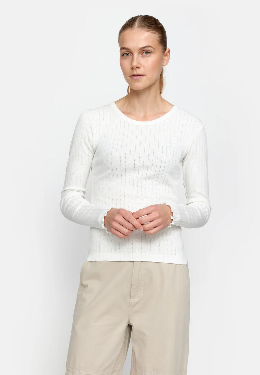 Esme Studios Ella Pointelle Top Blouse