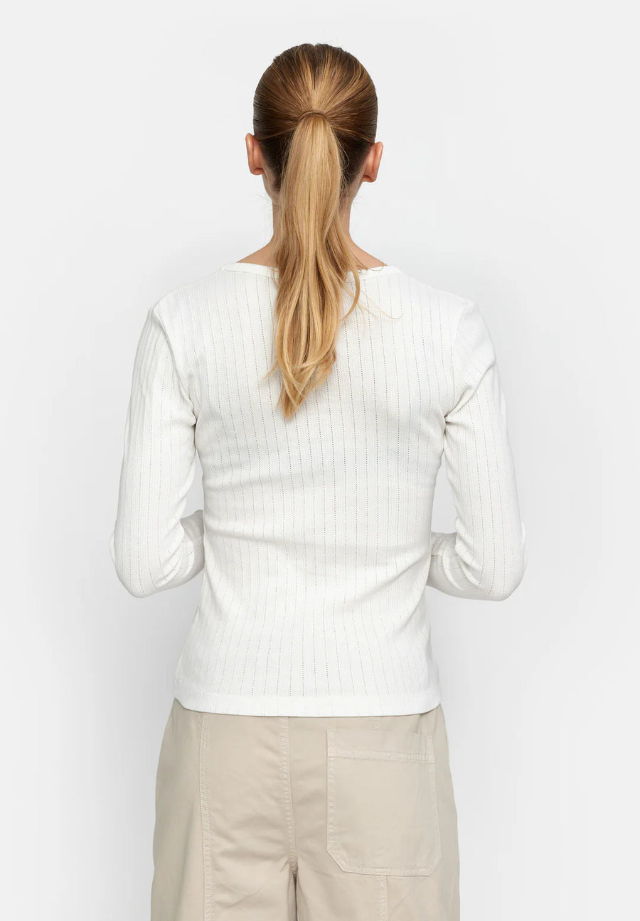 Esme Studios Ella Pointelle Top Blouse