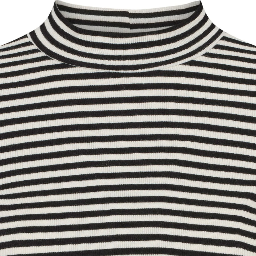 Esme Studios Blossom Turtle Neck Black White Stripe