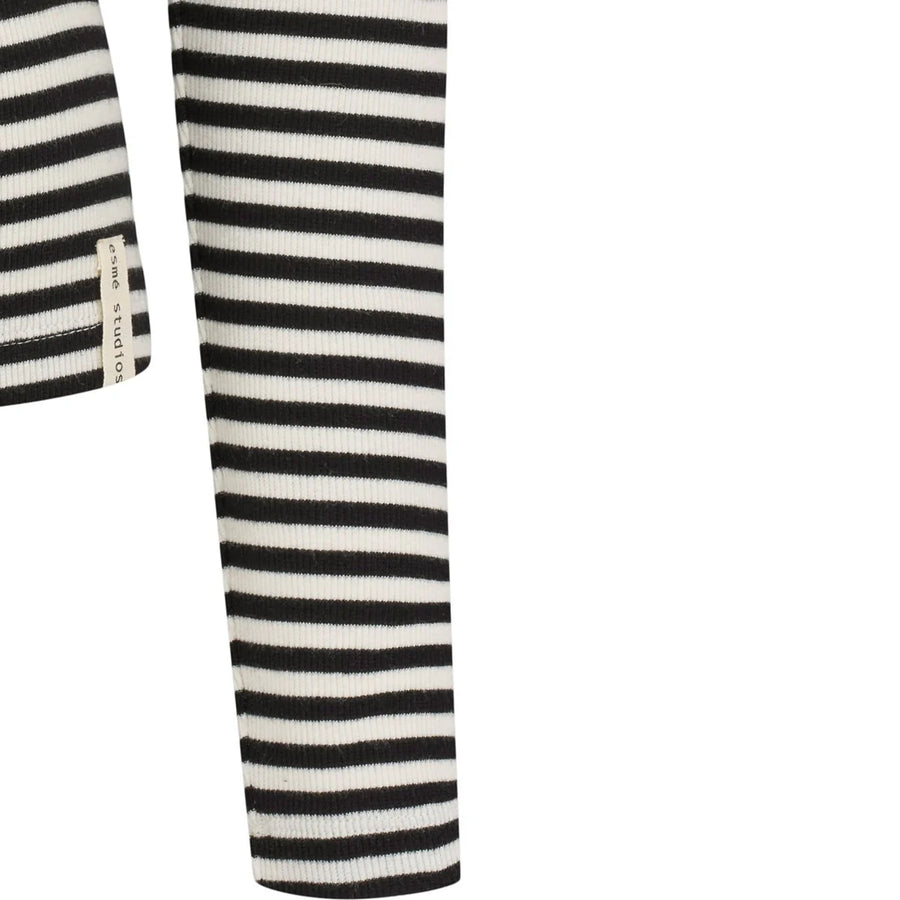 Esme Studios Blossom Turtle Neck Black White Stripe
