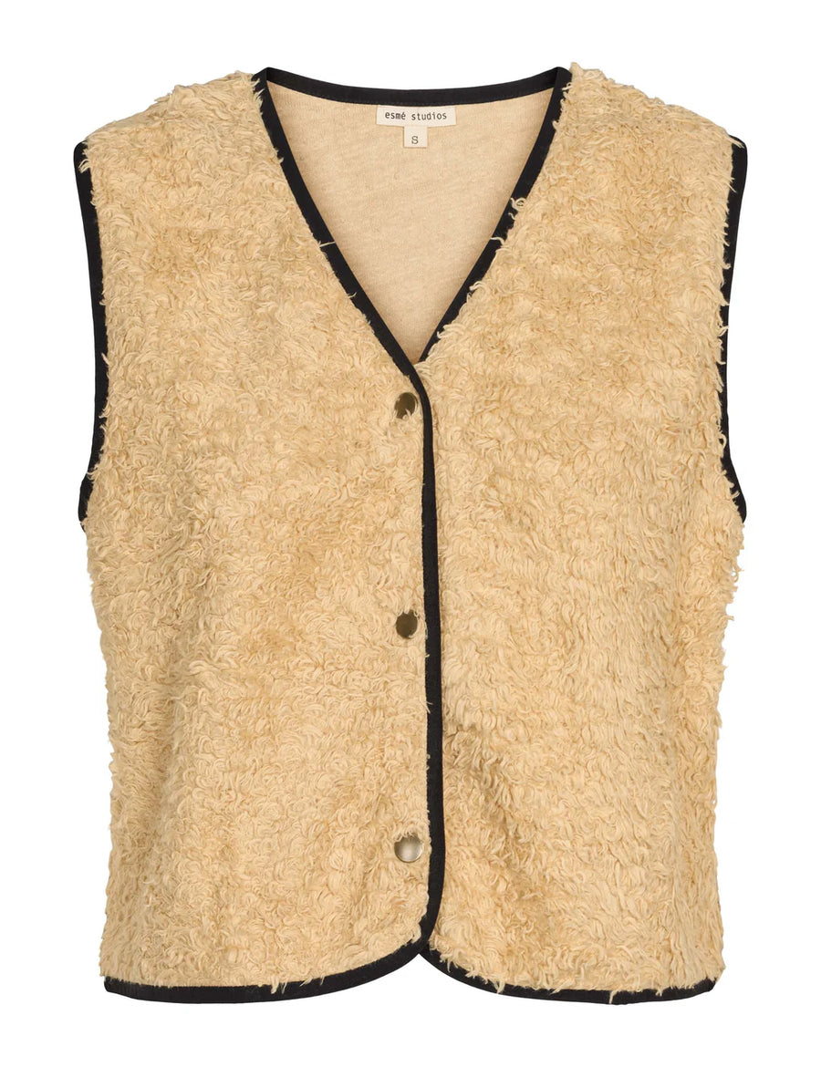 Esme Studios Alex Vest Gilet Warm Sand