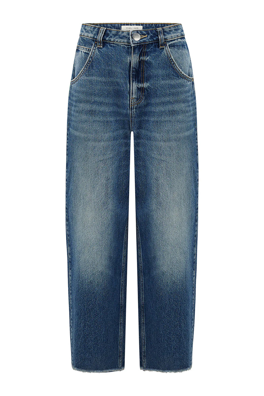 Seventy & Mochi Bo Barrel Leg Jeans Pheonix Blue