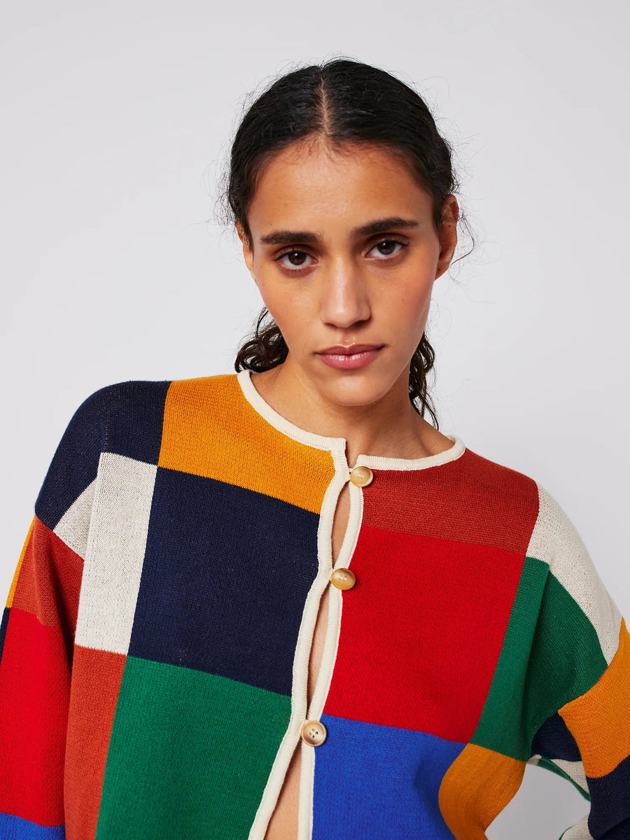 Bobo Choses Multi Colour Check Cardigan