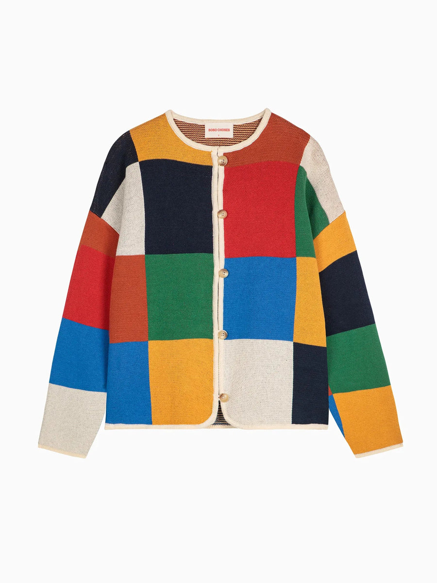 Bobo Choses Multi Colour Check Cardigan