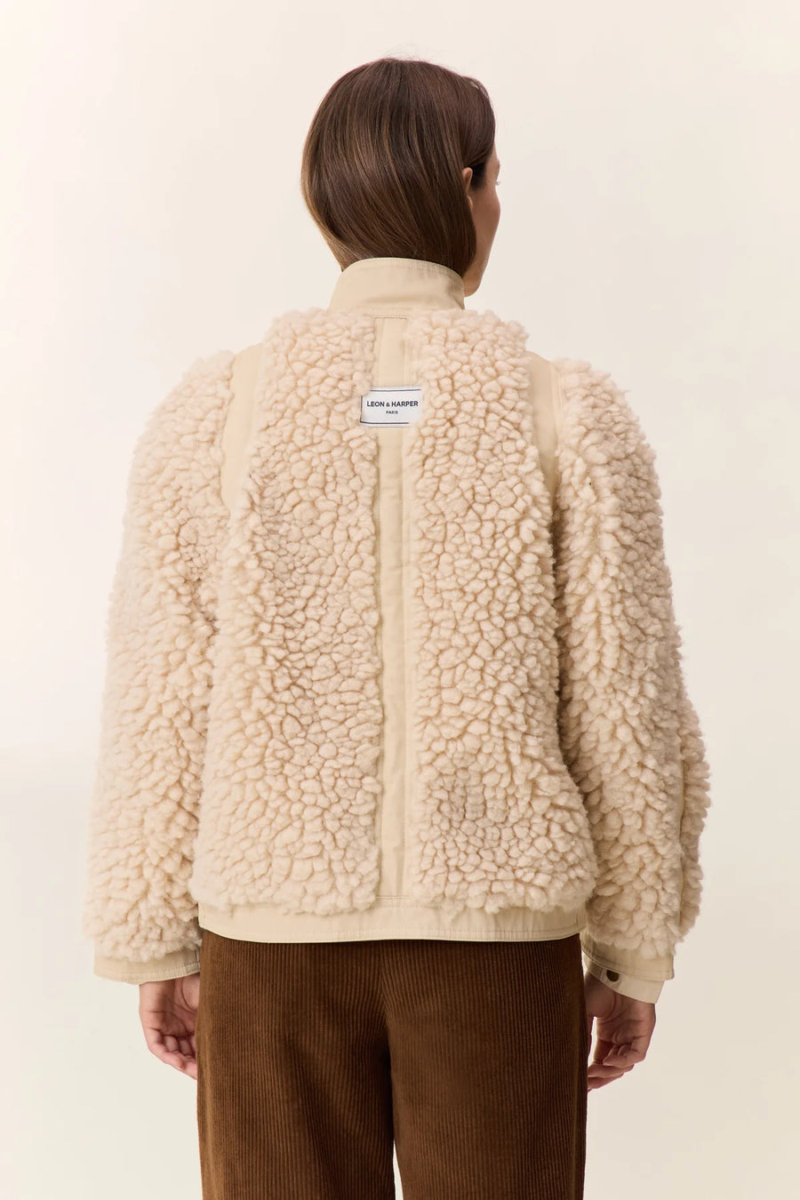 Leon & Harper Vivian Teddy Coat Off White
