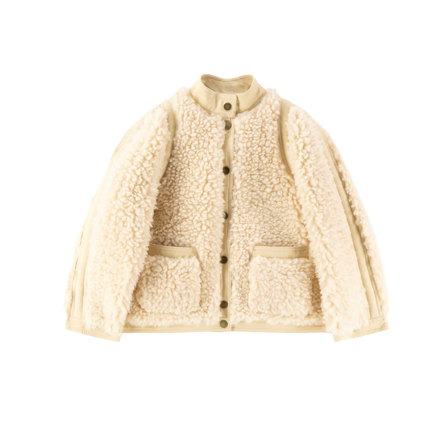 Leon & Harper Vivian Teddy Coat Off White