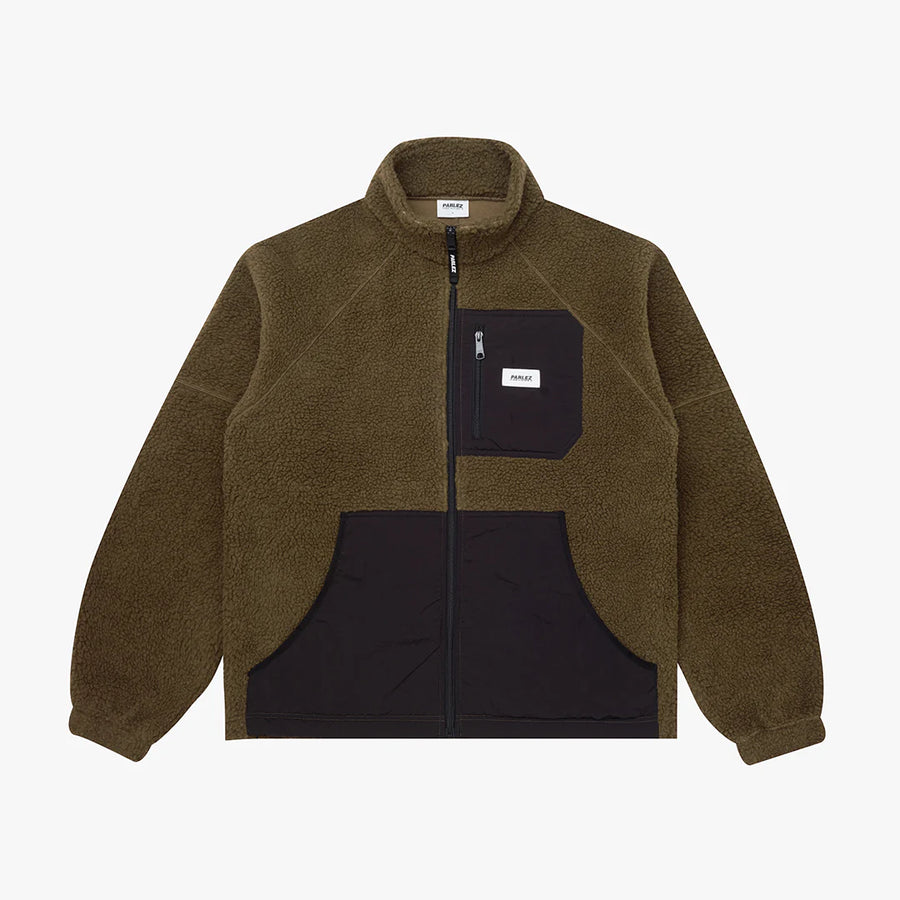 Parlez Ascend Fleece Coat Jacket Moss Green