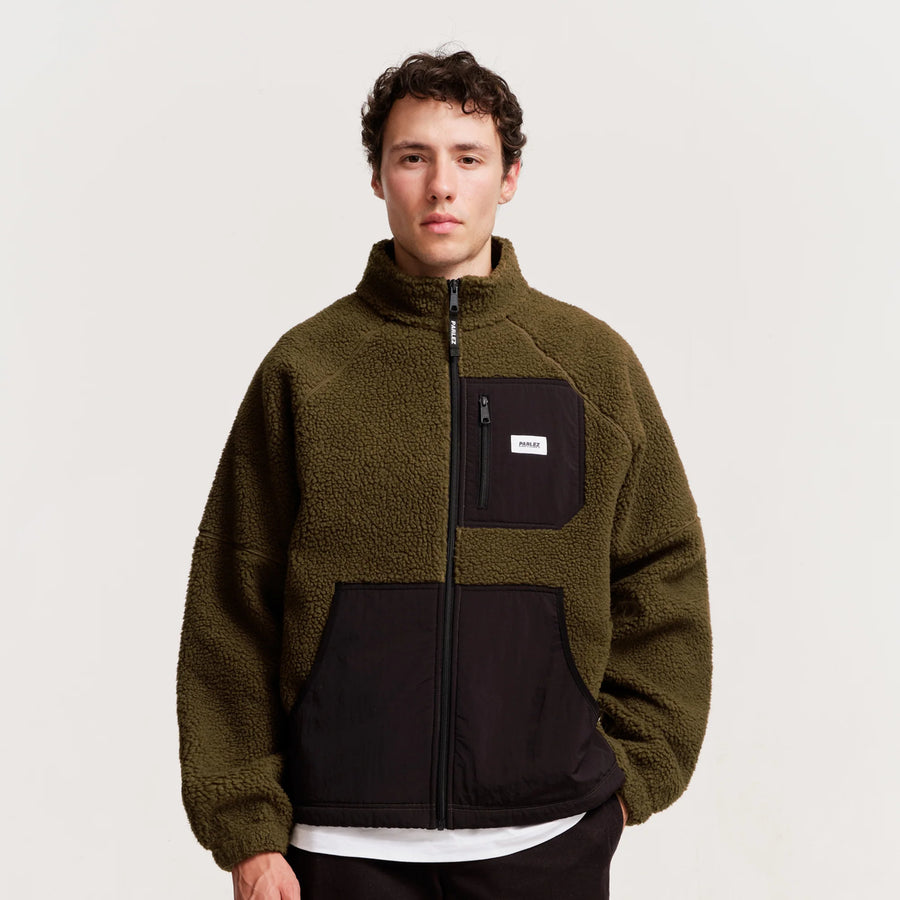 Parlez Ascend Fleece Coat Jacket Moss Green