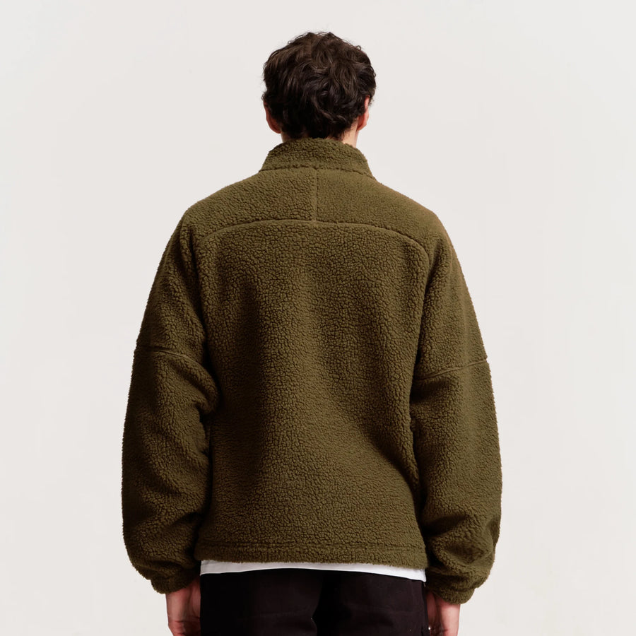 Parlez Ascend Fleece Coat Jacket Moss Green