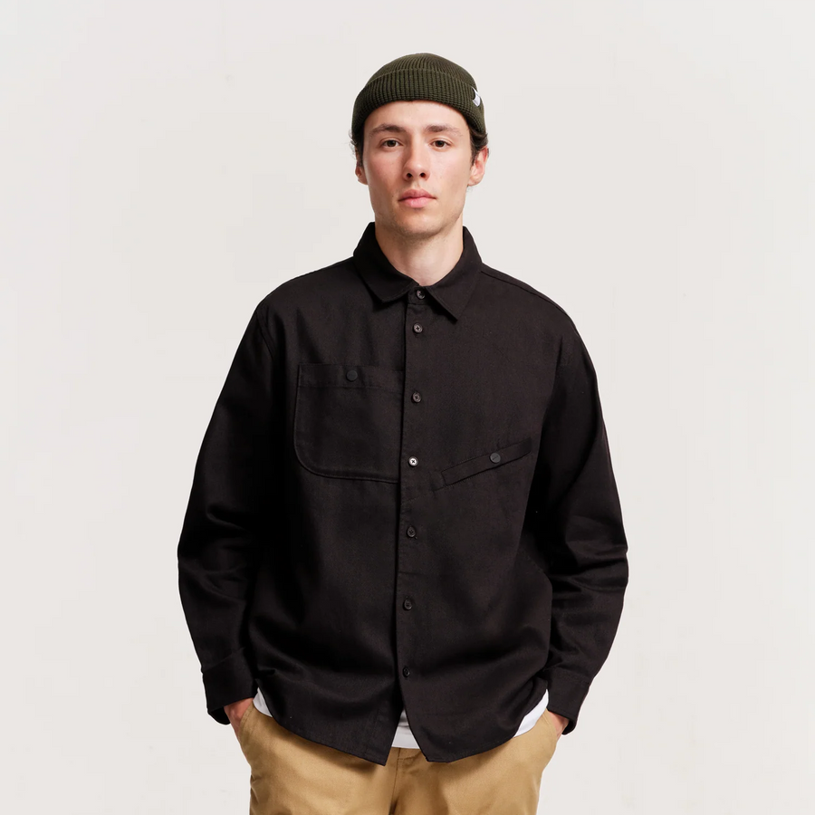 Parlez Task Shirt Black Cotton