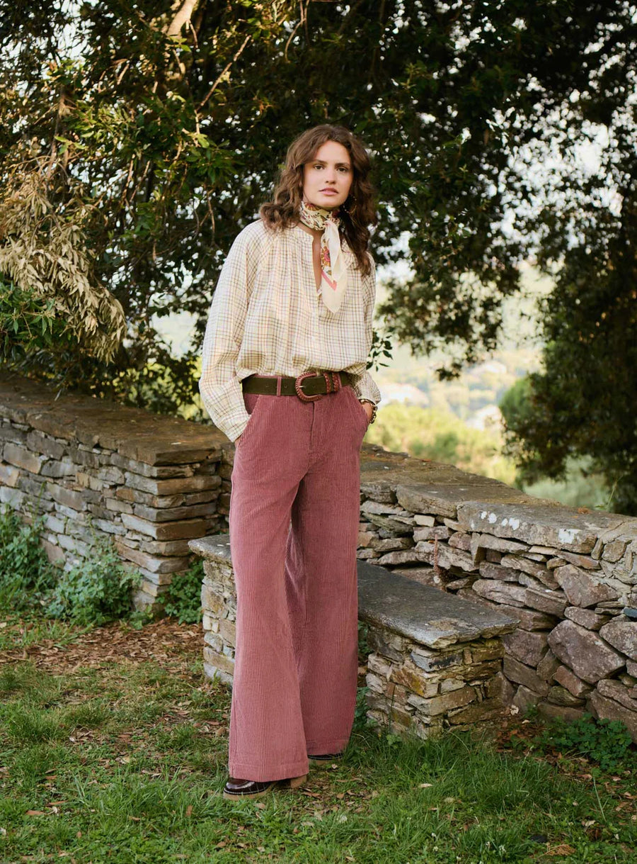 Petite Mendigote Pedro Velvet Trousers Rosewood