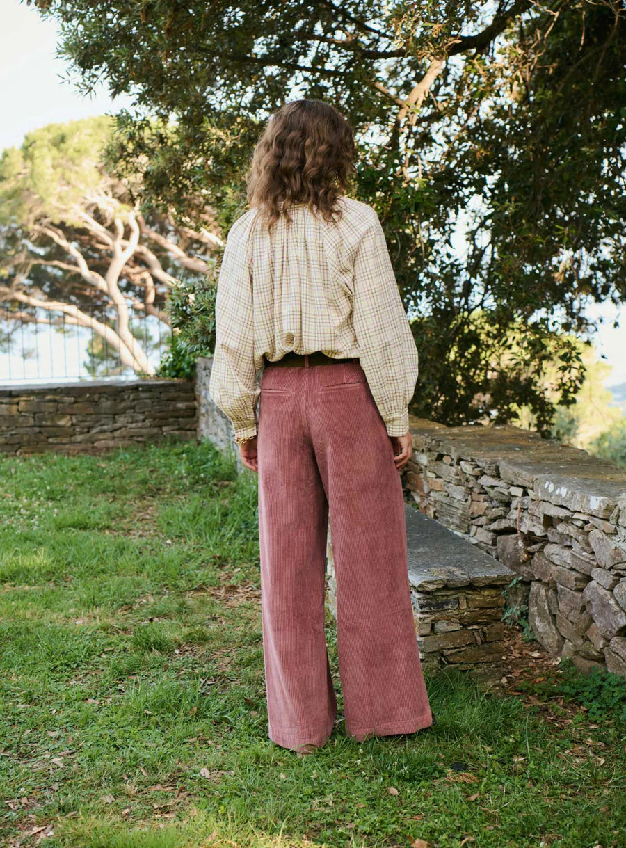 Petite Mendigote Pedro Velvet Trousers Rosewood
