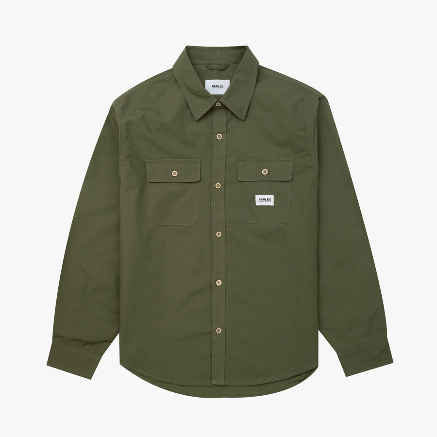 Parlez Amble Ripstop Shirt Moss Green
