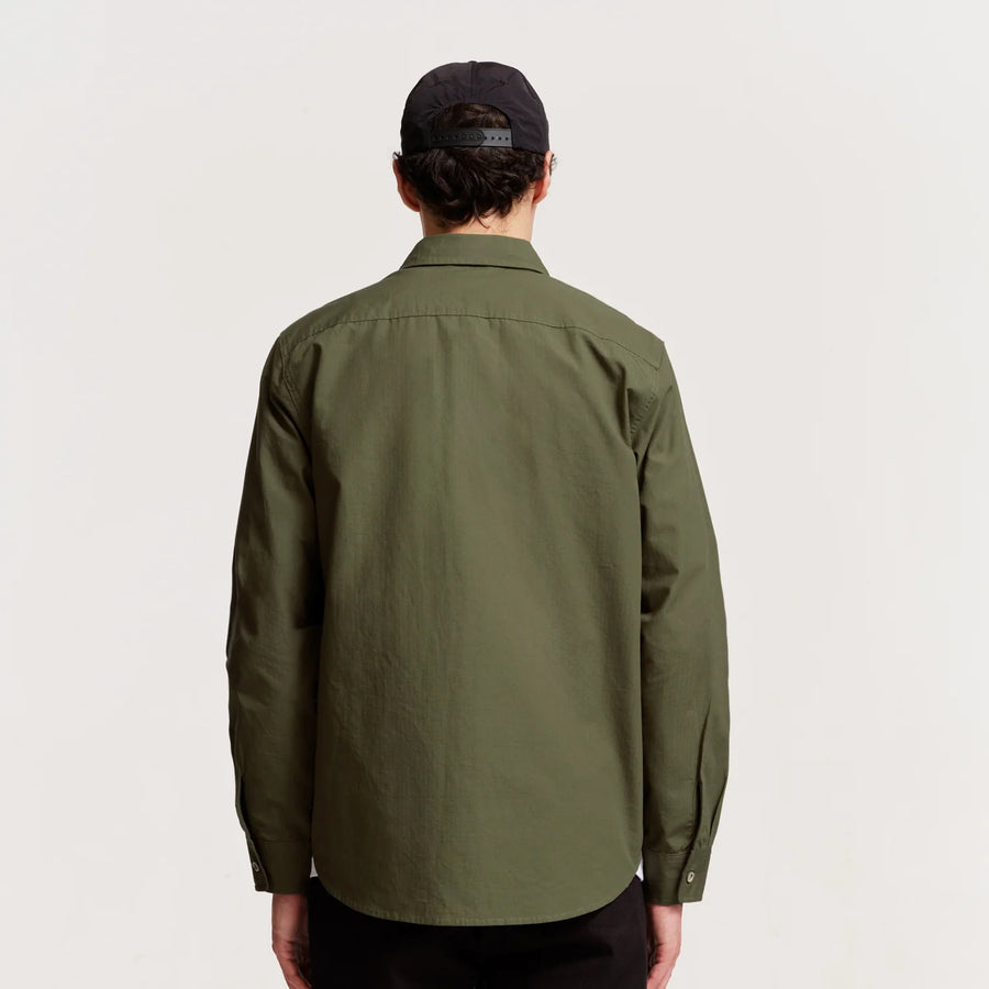 Parlez Amble Ripstop Shirt Moss Green