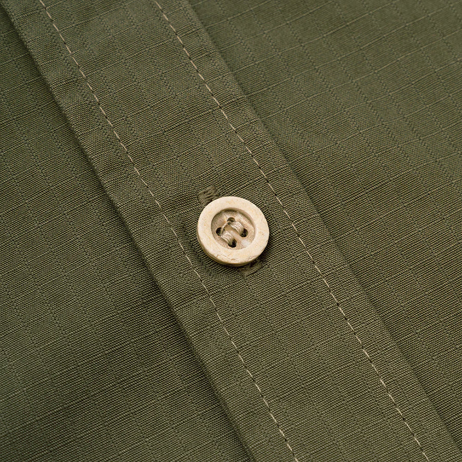 Parlez Amble Ripstop Shirt Moss Green