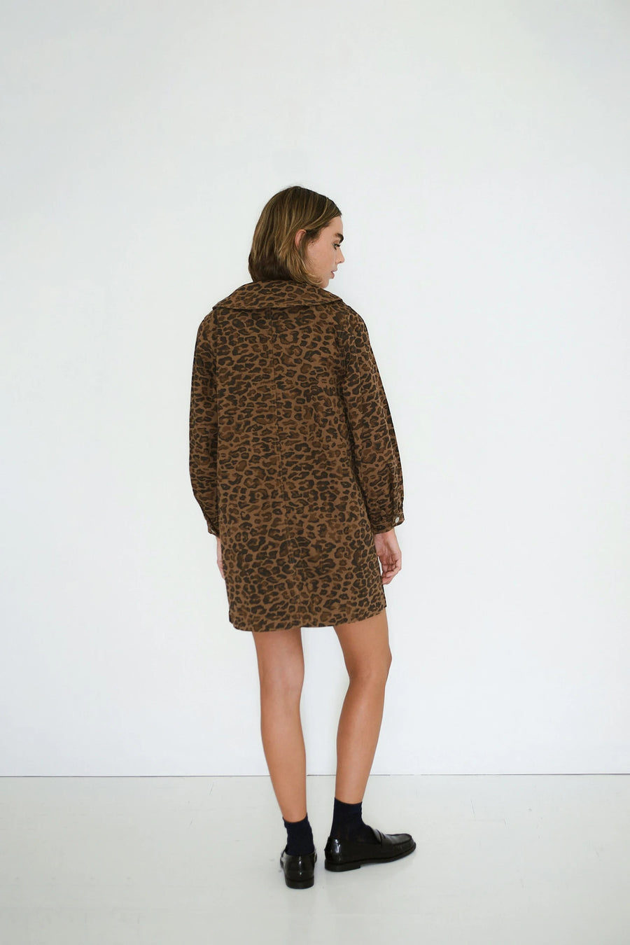 The Tiny Big Sister Berta Animal Print Dress Denim