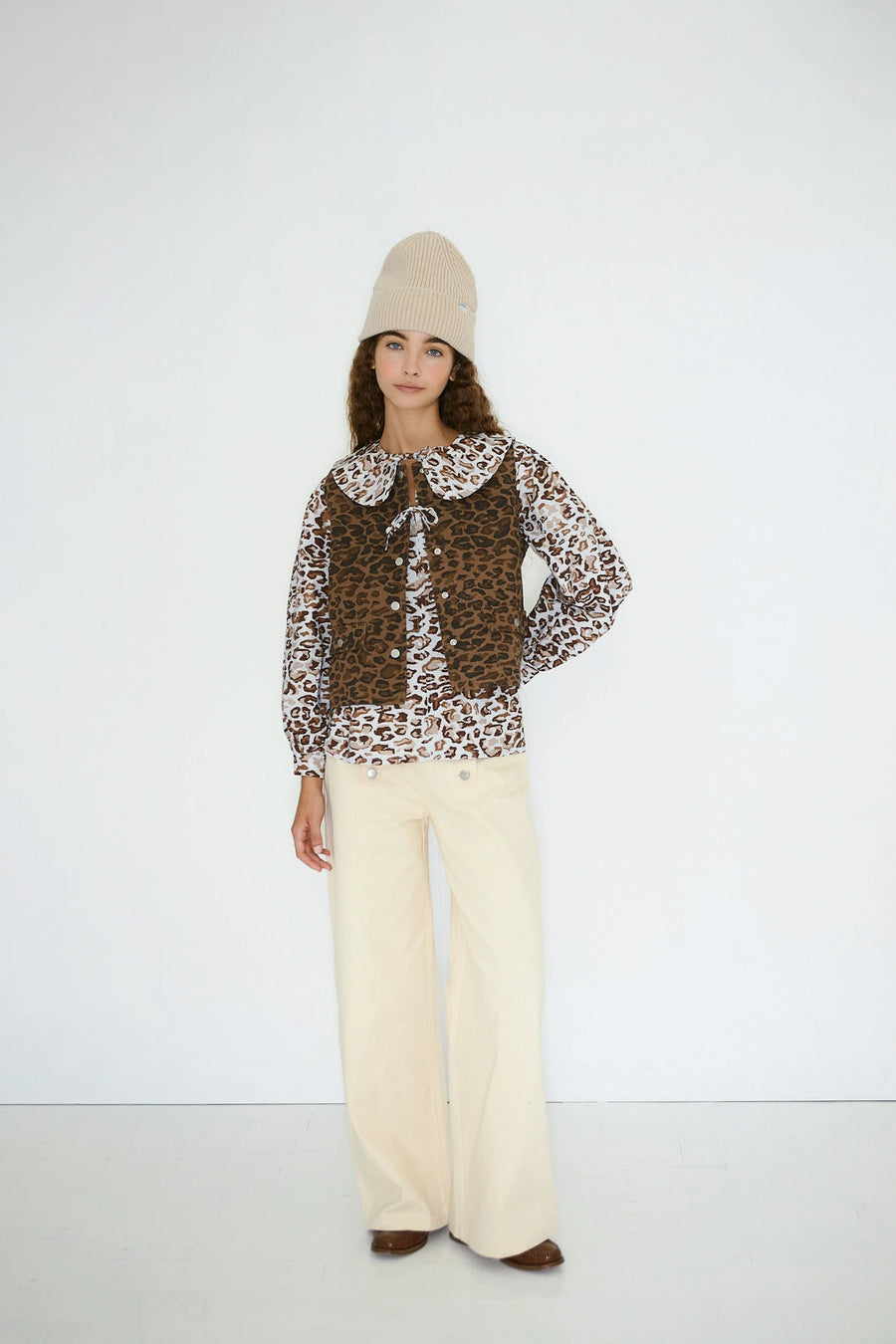 The Tiny Big Sister Berta Animal Print Waistcoat