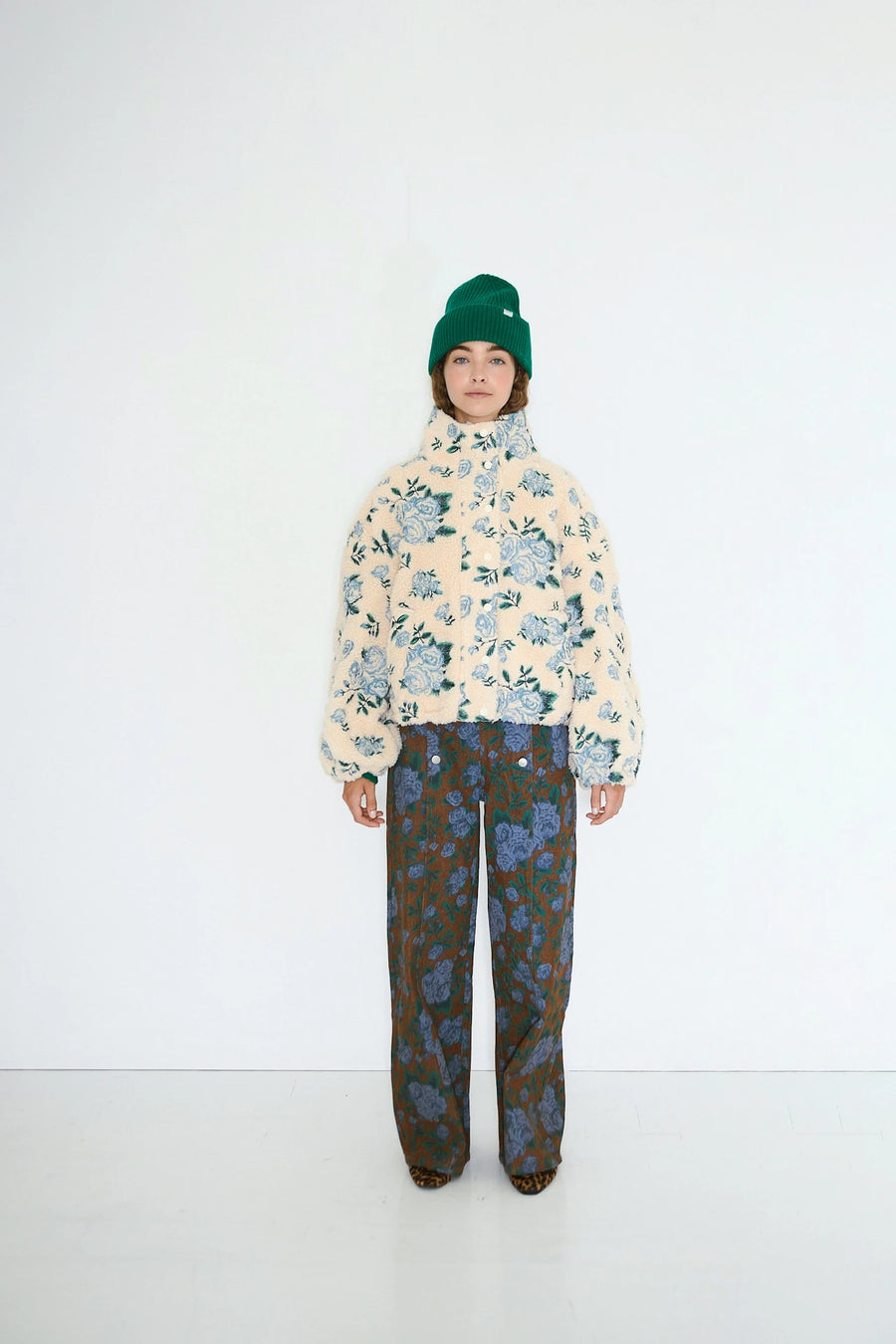 The Tiny Big Sister Roses Sherpa Jacket