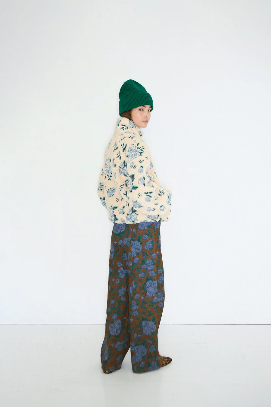 The Tiny Big Sister Roses Sherpa Jacket