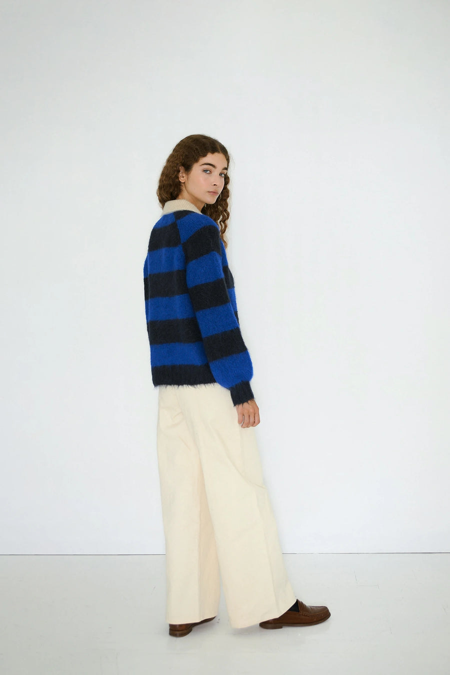 The Tiny Big Sister Frank Striped Polo Knit
