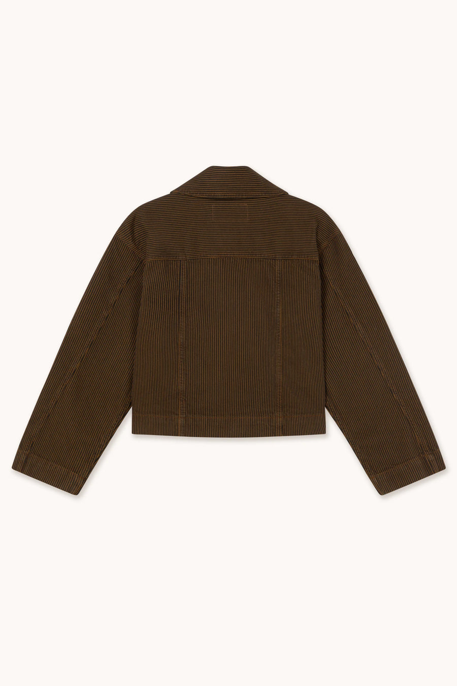The Tiny Big Sister Boxy Stripe Denim Jacket