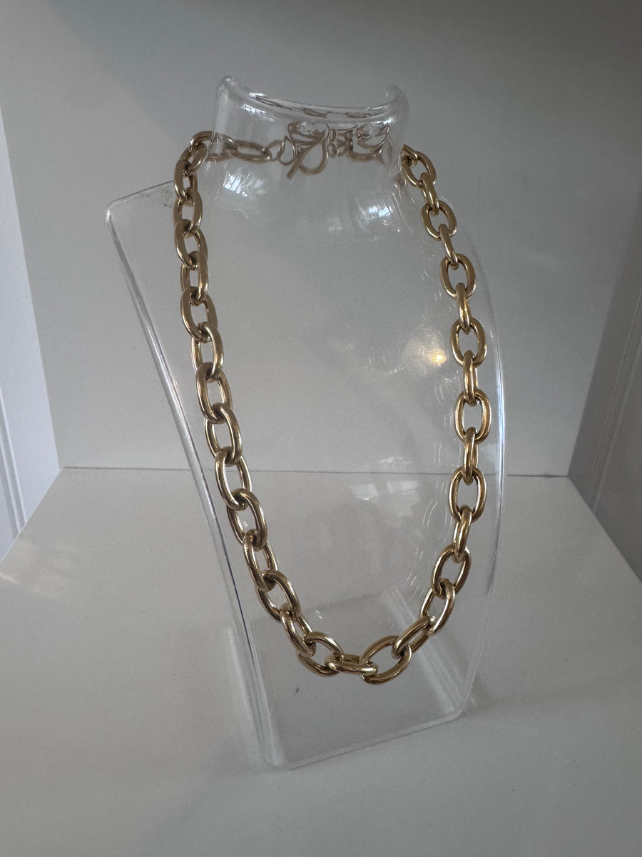 ETWW Gold Plated Chunky Short Necklace