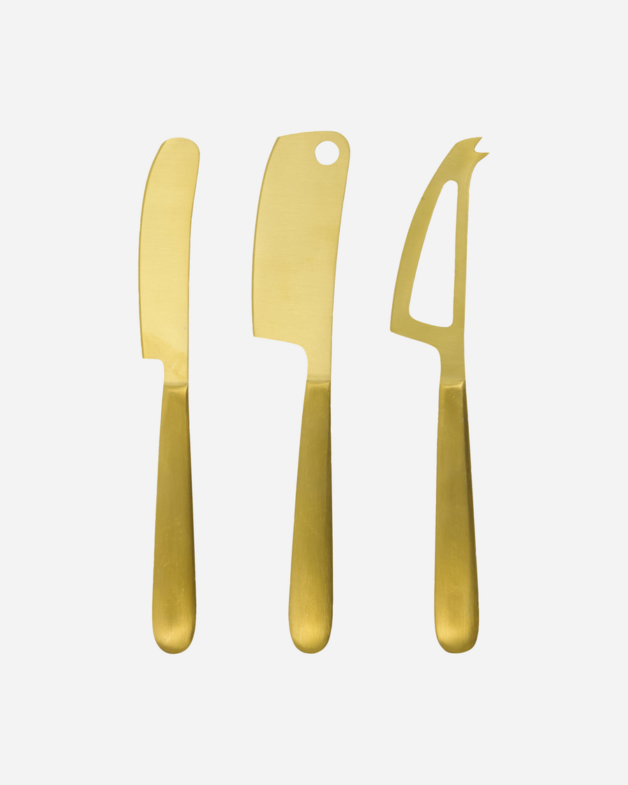 House Doctor Set Of Cheese Knives Gold