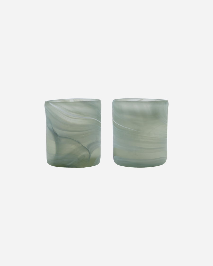 House Doctor Kae Set Of Two Tea light Holders Grey