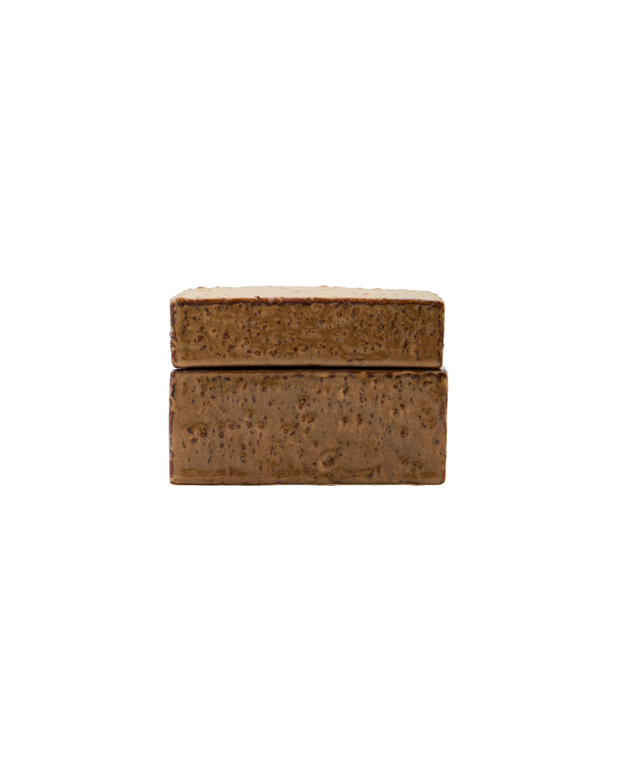 House Doctor Treasure Ceramic Box Brown