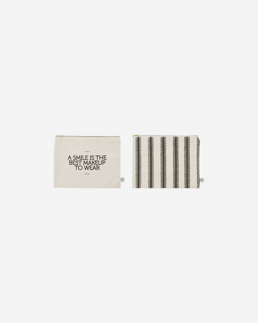 House Doctor Canvas Clutch Make Up Bag