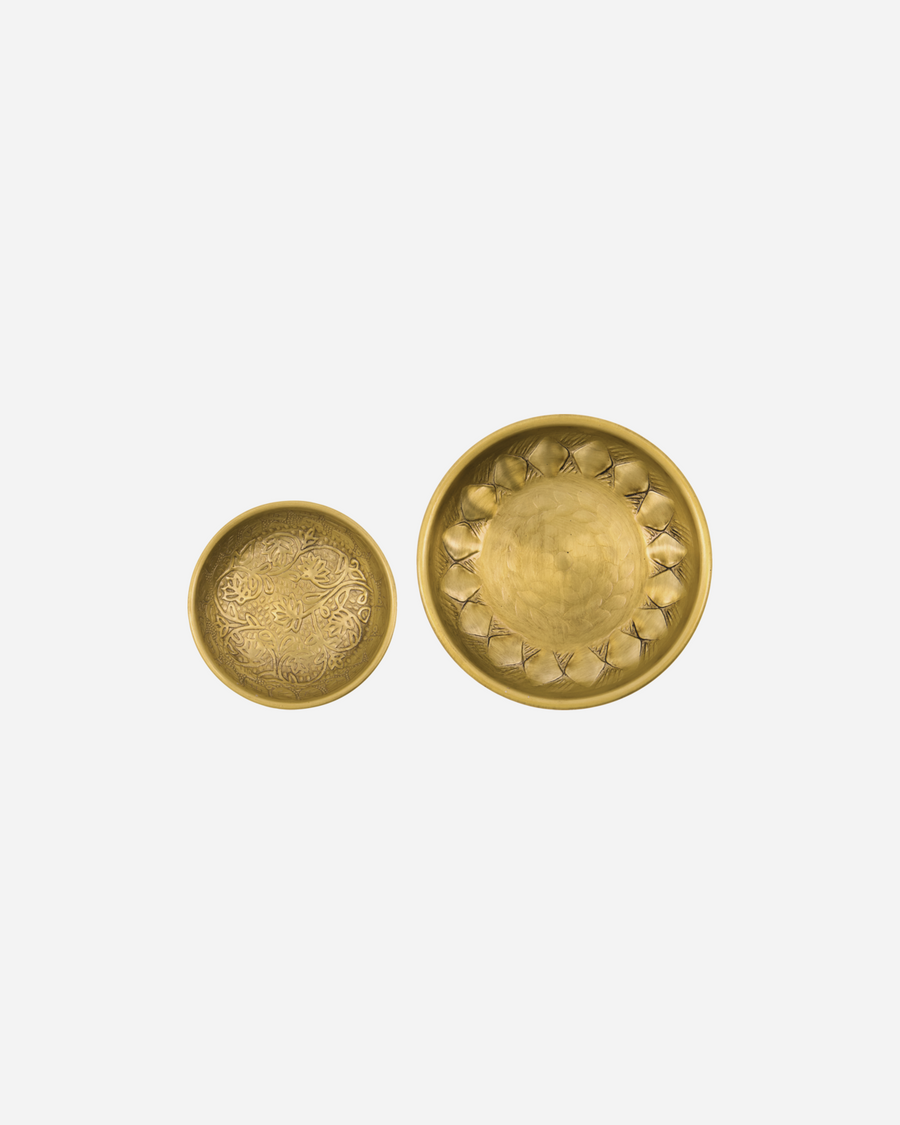 House Doctor Una Set Of Two Golden Bowls
