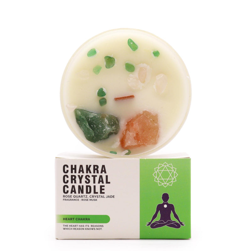 Chakra Crystal Candle Heart Candle