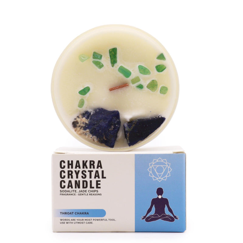 Chakra Crystal Candle Throat Chakra